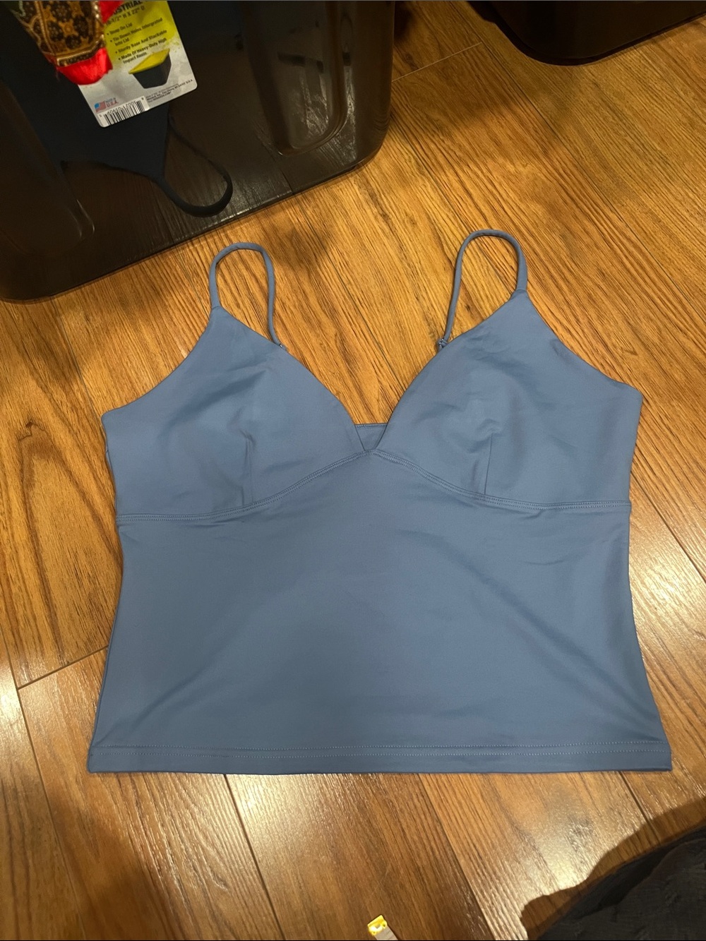 ReoRia Dusty Blue Spaghetti Strap Tank Top